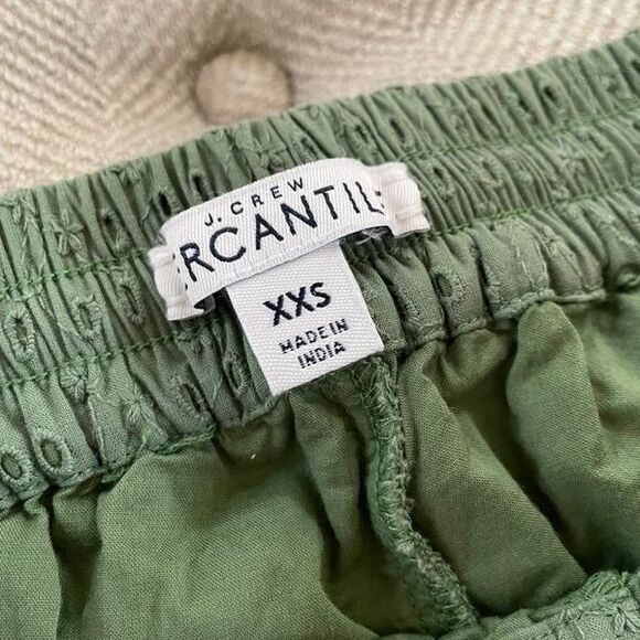 J Crew Eyelet Pull On Cropped Pants XXS - Picture 2 of 7